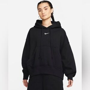 Nike Black Oversized Pullover Hoodie - XS